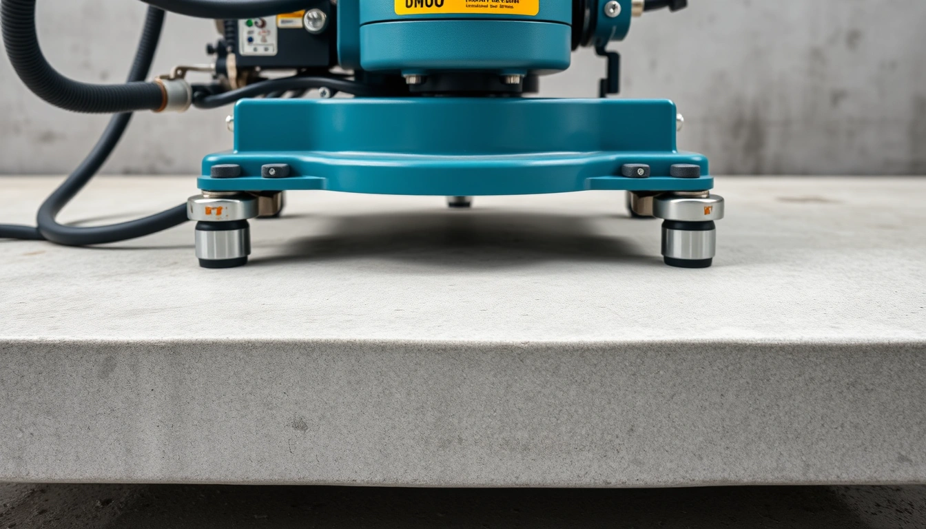 machine base concrete leveling