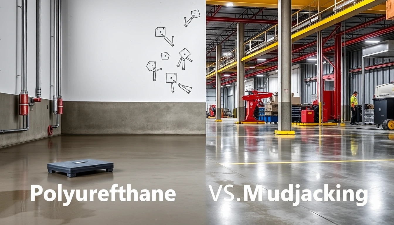 polyurethane injection vs mudjacking for industrial floors